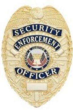 SECURITY Enforcement Officer Badge - Oval Shape